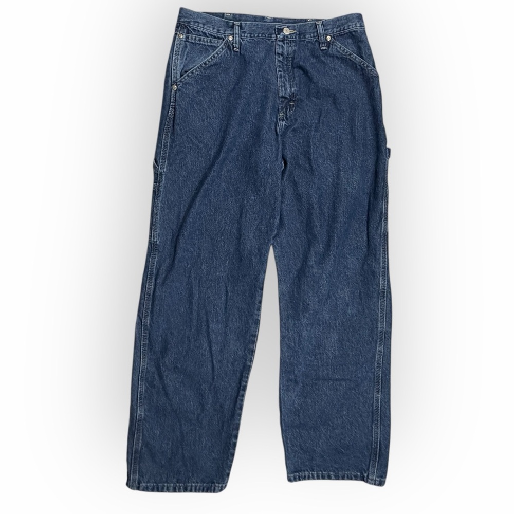 Wrangler Men's Relaxed Fit Denim Carpenter Jeans Wide Leg streetwear utility 34”